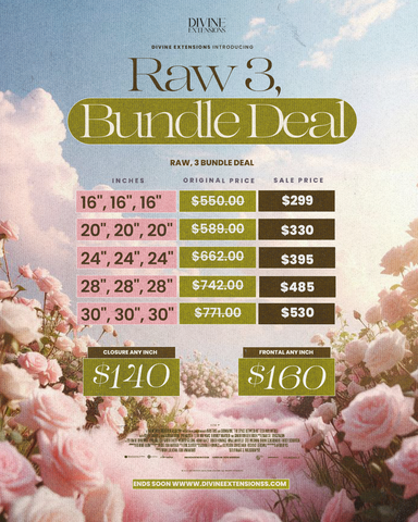 ANY RAW CLOSURE $140